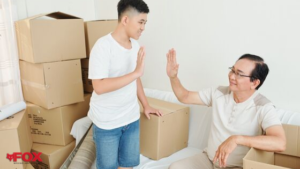 dad and son moving